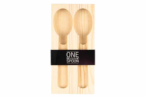 Geschenkdoos hout voor 2 lepels