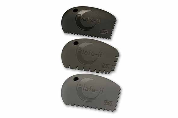 Schraper silicone set van 3 30,5 x 12,5 x 2,5 cm