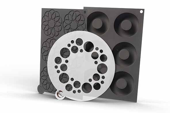 Set van 3 garneervormen Inner Circle 30 x 19,5 x 3,5 cm