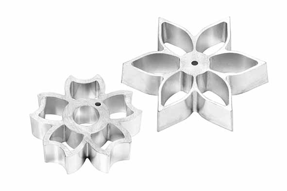 Buñuelosvorm Flower Power, set van 2, aluminium, 13 x 9,5 x 5 cm