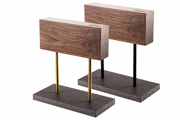 Magnetische messenhouder walnoot, bruin