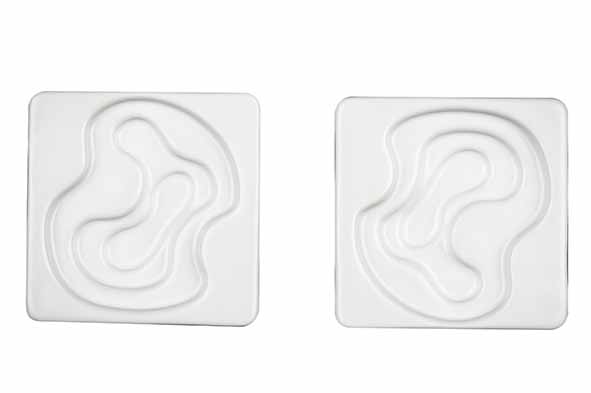 Olijfolieschaaltje, 20 ml, set van 2, wit, keramiek