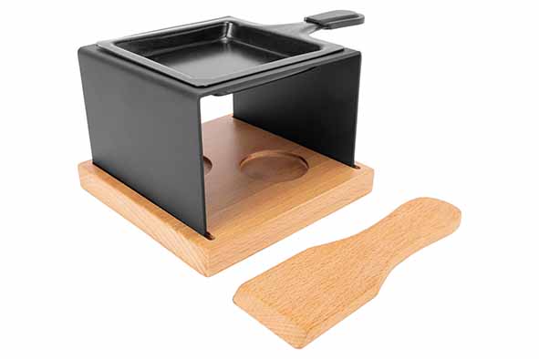 Aspen Raclette quadratisch 1 Person mit Spatel