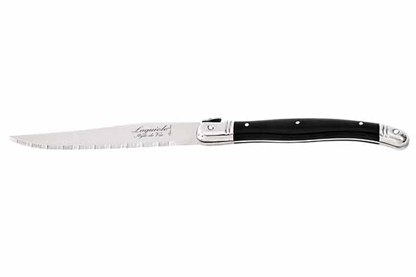 Premium Line steakmes, roestvrij staal, zwart, set van 6, 6 x 6 x 24 cm
