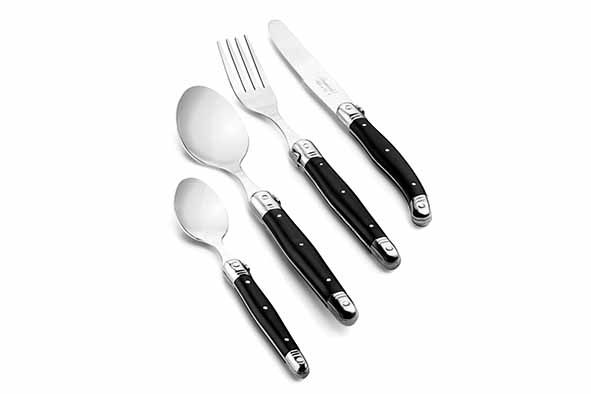 Premium Line bestekset set van 24 zwart 32.5 x 21.5 x 5 cm