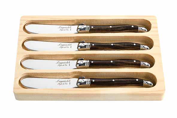 Premium Line Buttermesser-Set, 4er-Set, Dunkles Holz