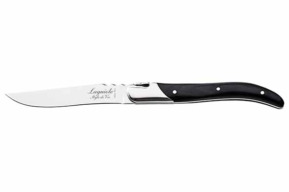 Luxury Line steakmessen set van 6, zwart, palissander