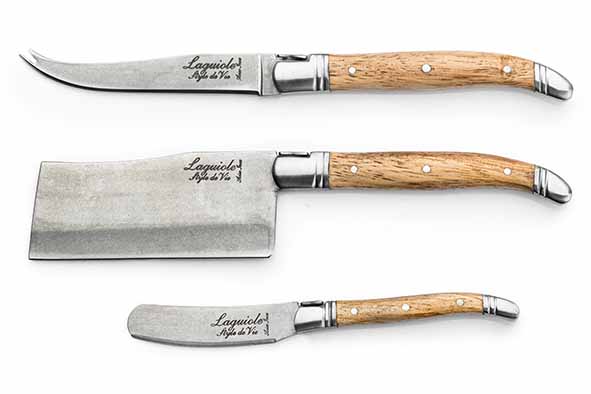 Luxury Line kaasmessenset 3 stuks oak stonewash 24,6 x 14,5 x 4,3 cm
