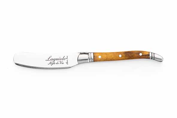 Luxury Line botermes set van 4 olijfhout, nature