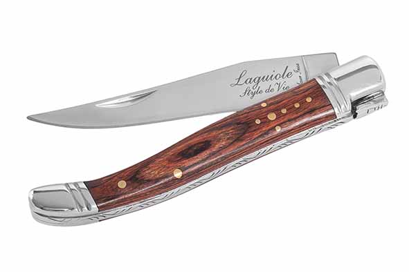 Luxury Line zakmes, rozenhout, 16,5 x 18 x 4,5 cm