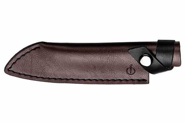Leather hoes voor santokumes 14 cm, bruin, 20 x 4,5 x 2,4 cm