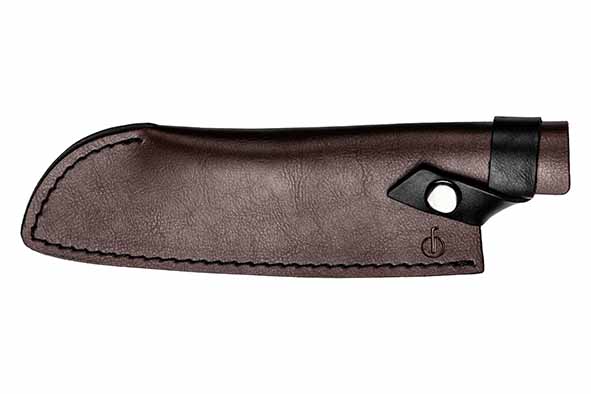Leather hoes voor santokumes 18 cm, bruin, 23 x 6,3 x 2,3 cm