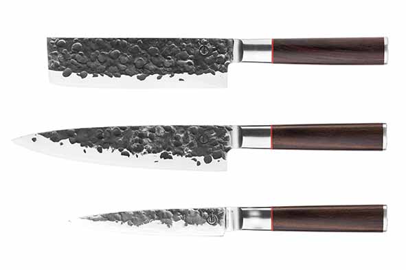 Set van 3 messen Sebra bruin 39,9 x 19,4 x 4 cm