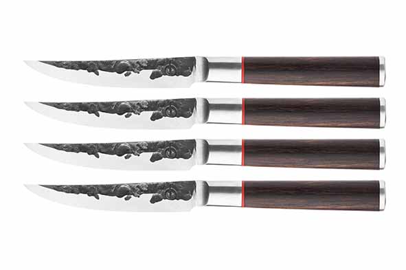 Sebra steakmessen set van 4, bruin