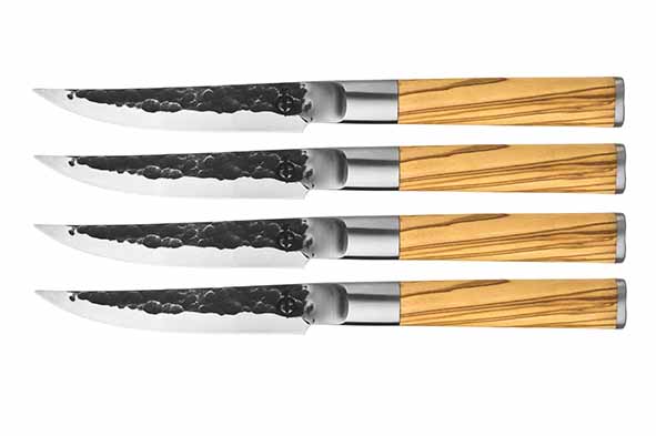 Olive steakmes set van 4