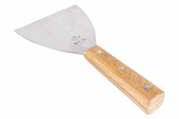 Spatel met eiken handvat 29,2 x 12,5 cm