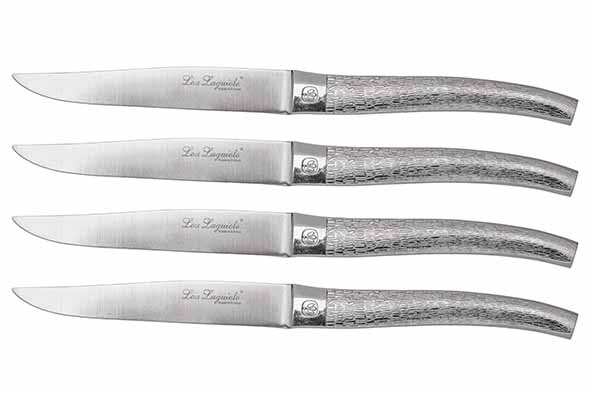 Set van 4 Lou Laguiole steakmessen Ecorce