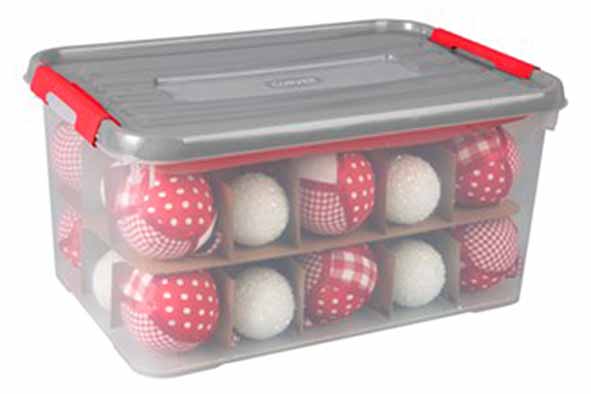 Handy Plus kerstbox 20 l 39,5 x 28,5 x 26 cm grijze deksel, tussenkarton