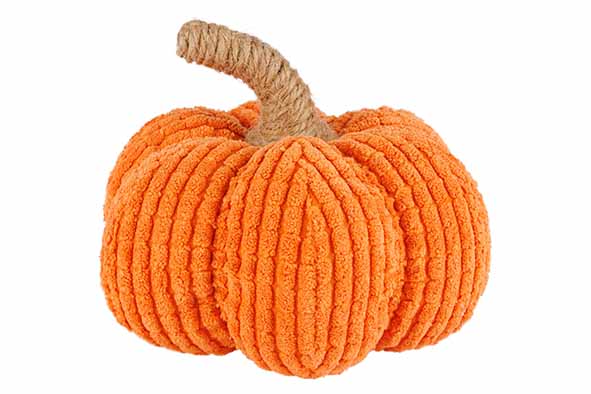 Kürbis Cord orange 13 x 13 x 13 cm