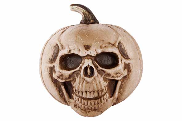 Totenkopf Pumpkin Natural 21 x 21 x 21 cm Kunststoff