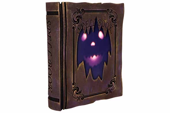 Boek Walking with led en geluid bruin foam 21 x 7 x 26 cm