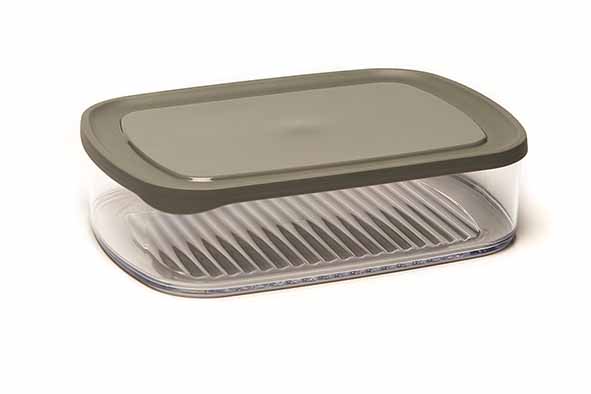 Amuse kaasdoos transparant grijs 23,2 x 16,4 x H 5,9 cm