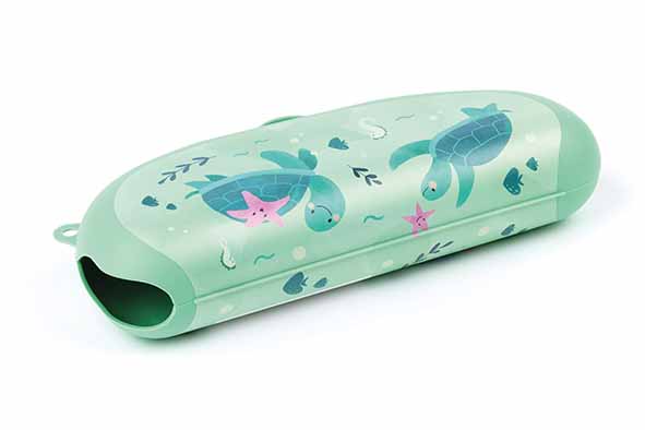 Amuse Plus bananendoos Turtle groen 22,3 x 9 x H 5 cm