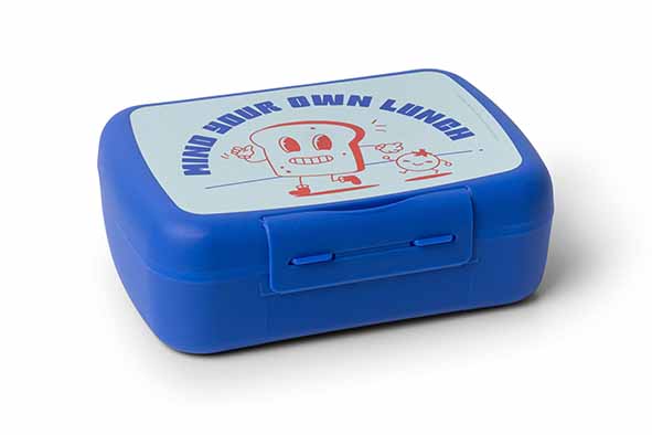 Lunchbox Urban Doodle blauw 21 x 15,3 x 7 cm