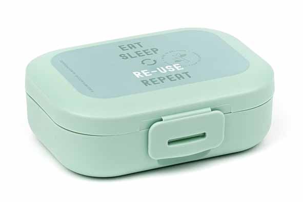 Amuse Plus clip snackbox bio groen 10,9 x 8 x H3,7 cm