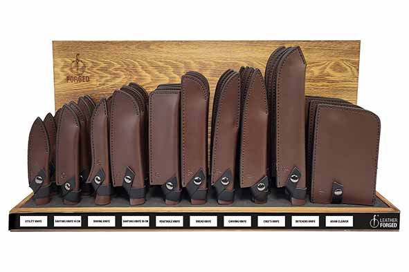 Leather display voor hoezen, hout, bruin, 76,5 x 35,5 x 6,5 cm