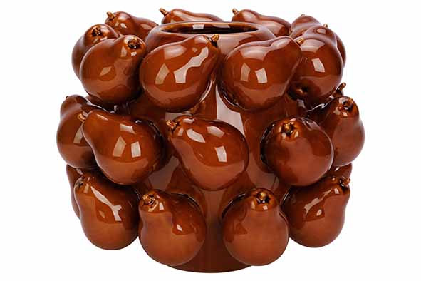 Vase pear braun Keramik 28 x 28 x 22 cm