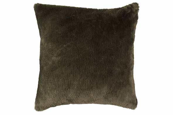 Kussen plush donkergroen 45x10xH45cm textiel