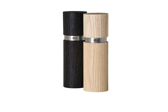 Textura set van 2 peper-zoutmolens Ø 5 cm x H 15 cm essenhout