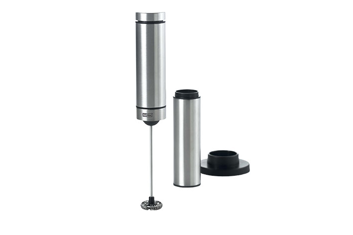 Rapido mousseur à lait inox avec support Ø 3,2 x 20 cm incl. piles
