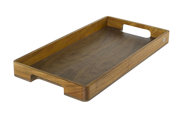 Serve dienblad 60 x 31 x 5 cm acacia-walnoot