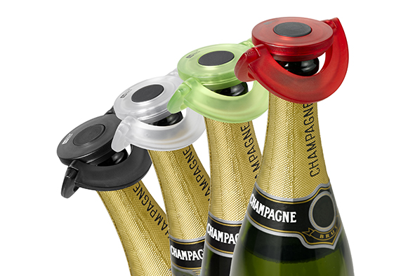 Gusto flessenstop champagne D8,2 x H1,7 cm kunststof-silicon, set van 20