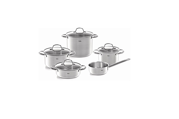 San Francisco set van 5 pcs - kookpot 16-20 stp-20ca-24 cm sauspan 16 cm+deksels gla