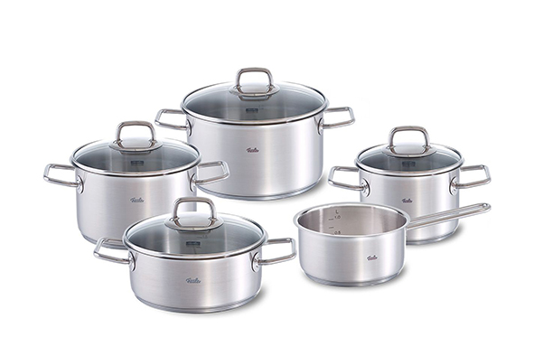 Viseo kookpot set van 5, 16-20-24 cm, roestvrij staal