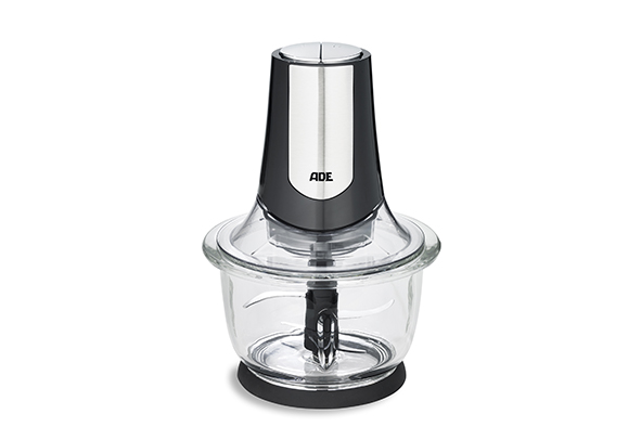 Kitchen Gadgets multihakker, glazen kom, zwart transparant, 32,5 x 20,8 x 19 cm