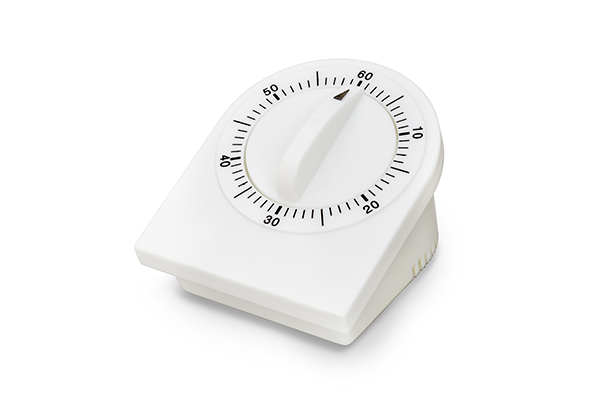 Mechanischer Küchentimer weiß 8 x 14 x 14 cm