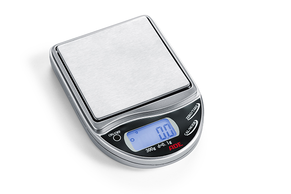 Digitale Präzisionswaage Pocket max. 300 g, bis 0,1 g, silber 13 x 10,6 x 4,5 cm