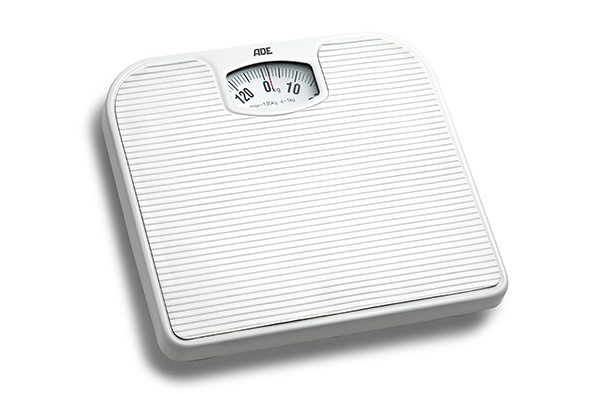 Mechanische personenweegschaal Nina wit 29 x 26 x 4,5 cm