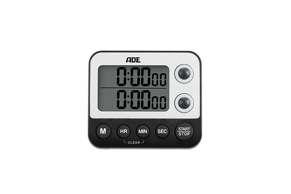 Digitaler Duo-Küchentimer schwarz 2,8 x 10,5 x 9,5 cm