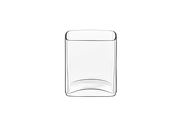 Michelangelo set van 6 aperoglas 13 cl, kubus 5,6 x 5,6 x h 6 cm