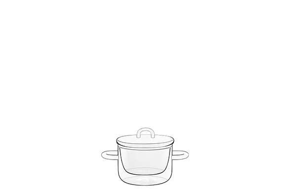 Thermic Glass bowl 25 cl set of 2 with lid, double walled, with handles
