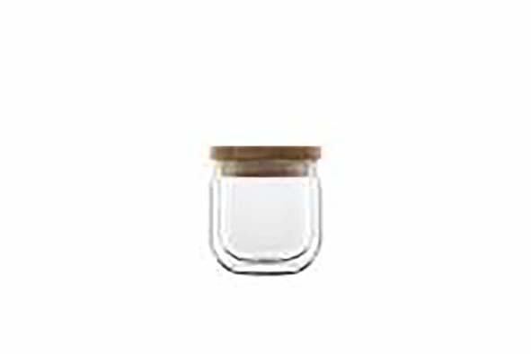 Thermic Glass set van 2 suikerpotten 33 cl dubbelwandig met bamboe deksel
