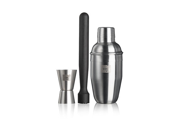 Cocktailset Basic set van 3 zilver