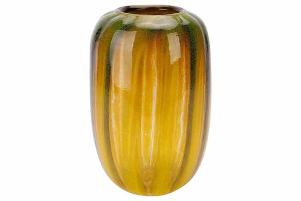 Vase grün, Glas, 17 x 17 x 25 cm