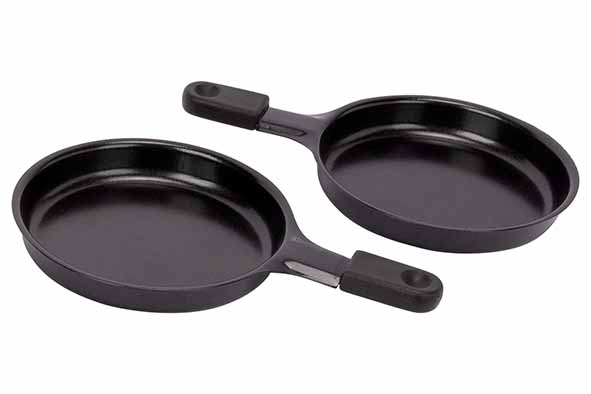 Aspen lot de 2 poêles à raclette, rondes, Ø 9,8 cm