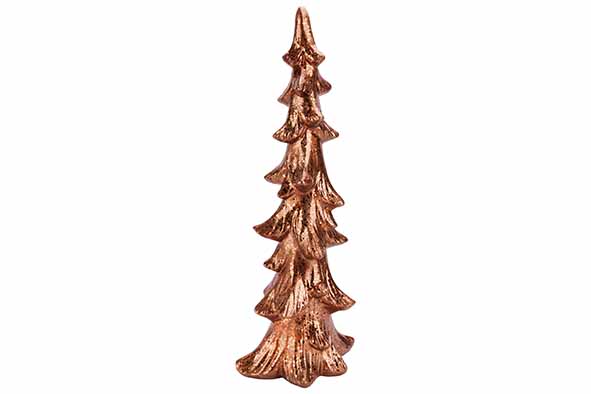 Weihnachtsbaum aus Kupfer, 18 x 13 x 46 cm, Steinzeug
